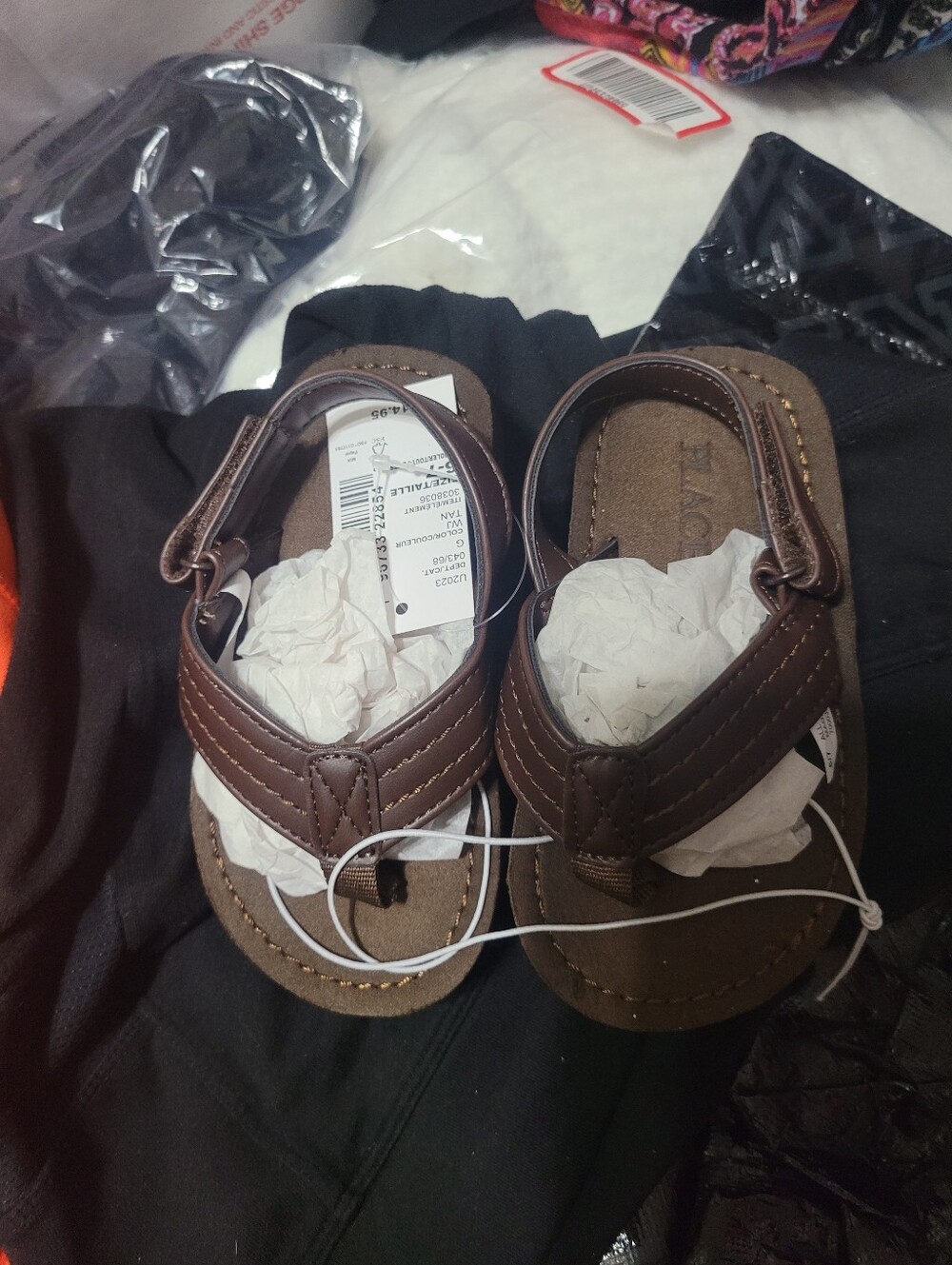 The Childrens Place Tan Toddler Sandals - Unisex Size 6/7